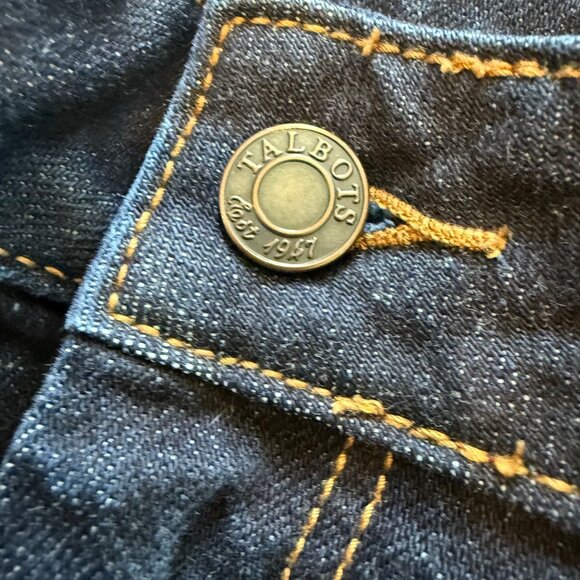 Talbots Womens Curvy Bootcut Jeans 14P/32 Dark Wash Cotton Blend - Picture 4 of 11